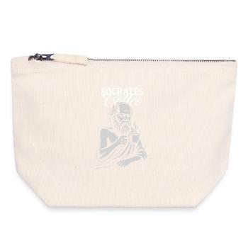 Socrates Coffee Portrait - Canvas Zip Pouch 18 x 19 cm - nature - Front