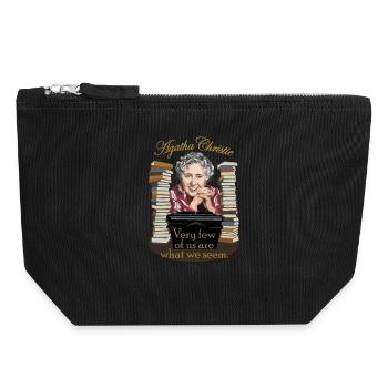Agatha Christie - Pochette zippée en toile 18 x 19 cm - noir - Devant