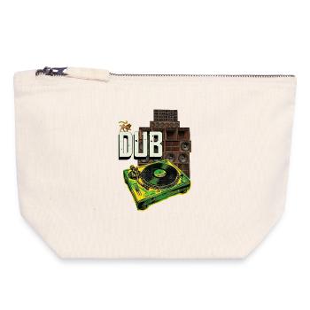 Dub Reggae Soundsystem Turntable - Canvas Zip Pouch 18 x 19 cm - nature - Front