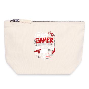 Aim Focus Destroy Gamer - Canvas Zip Pouch 18 x 19 cm - nature - Front