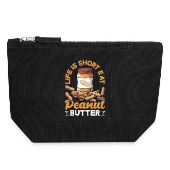 Look Partner Beurre de Cacahuète & Confiture Design - Pochette zippée en toile 18 x 19 cm - noir - Devant
