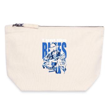 I got the blues - Pochette zippée en toile 18 x 19 cm - blanc naturel - Devant