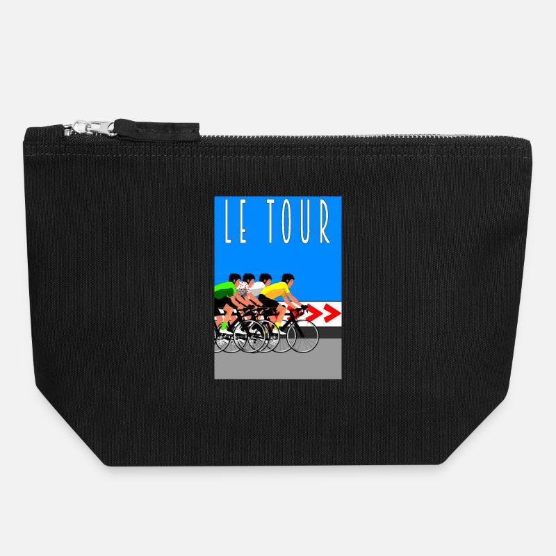 Le Tour - Canvas Zip Pouch 18 x 19 cm - black