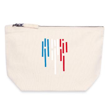 France Drapeau - Pochette zippée en toile 18 x 19 cm - blanc naturel - Devant