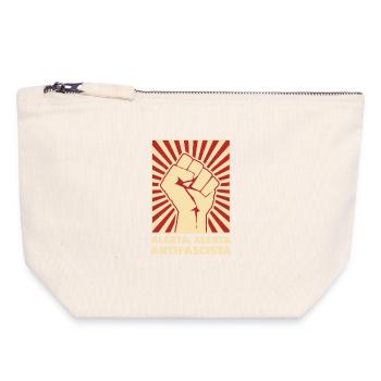 Alerta Alerta Antifascista AFA Antifa 161 - Canvas Zip Pouch 18 x 19 cm - nature - Front