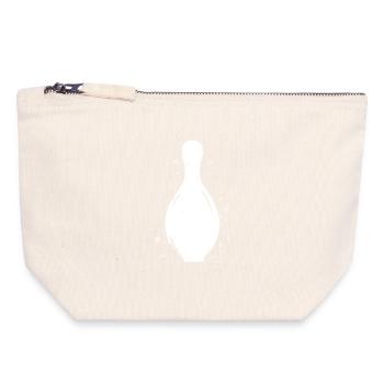 Bowling Pins Sketch - Canvas Zip Pouch 18 x 19 cm - nature - Front