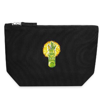 Pineapple Incident by Chemistry & Botanic's - Pochette zippée en toile 18 x 19 cm - noir - Devant