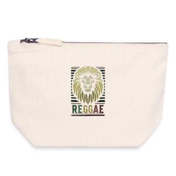 Reggae Music Conquering Lion - Canvas Zip Pouch 18 x 19 cm - nature - Front