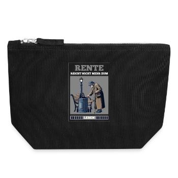 Pensioner - Canvas Zip Pouch 18 x 19 cm - black - Front