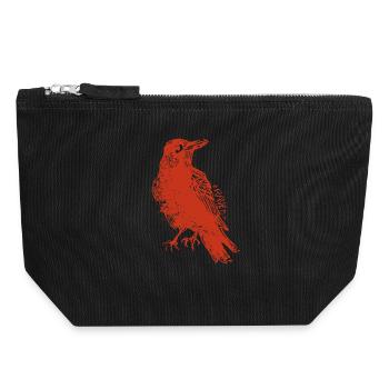 The Raven - Der Rabe Grungy - Canvas Zip Pouch 18 x 19 cm - black - Front