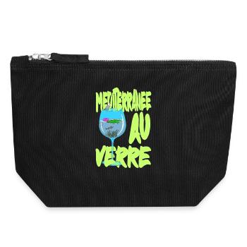 Mediterranean by Glass - Surealism petiteToulon - Canvas Zip Pouch 18 x 19 cm - black - Front