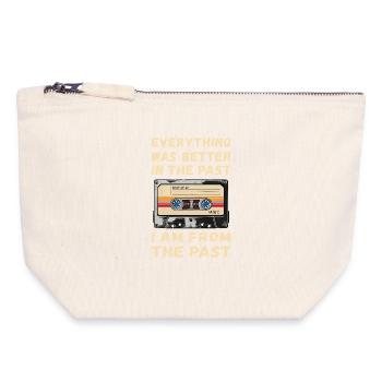 Everything was better in the old days cassette - Canvas Zip Pouch 18 x 19 cm - nature - Front