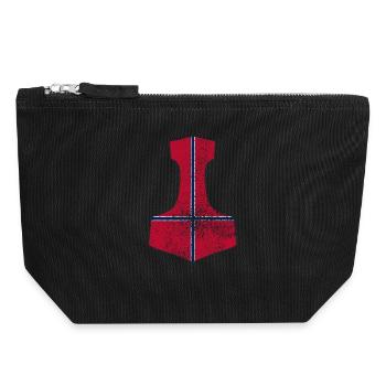 Thorhammer Norvège – Les Vikings et le design nordique - Pochette zippée en toile 18 x 19 cm - noir - Devant