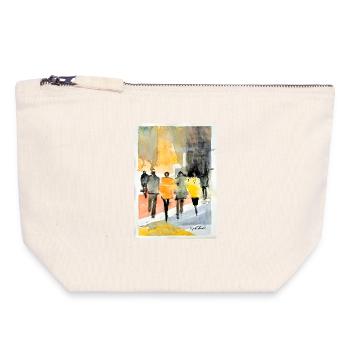 Menschen Fashion - Canvas Reißverschluss-Täschchen (18 x 19 cm) - Naturweiß - Vorne