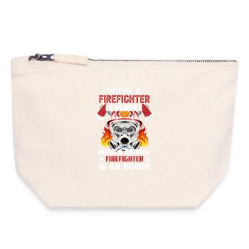 Feuerwehr - Canvas Reißverschluss-Täschchen (18 x 19 cm) - Naturweiß - Vorne