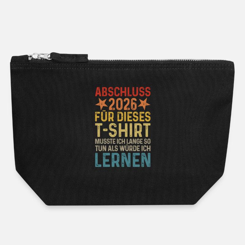 Graduation 2026 - Canvas Zip Pouch 18 x 19 cm - black