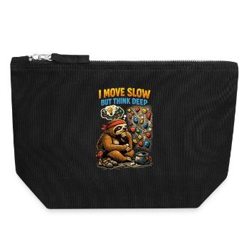 Bloc paresseux – Chemise d’escalade comique - Pochette zippée en toile 18 x 19 cm - noir - Devant