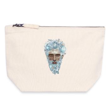 mystérieux portrait d’un Verseau - Pochette zippée en toile 18 x 19 cm - blanc naturel - Devant