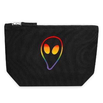 rainbow alien LGBTQI lgbt tshirt - Canvas Zip Pouch 18 x 19 cm - black - Front