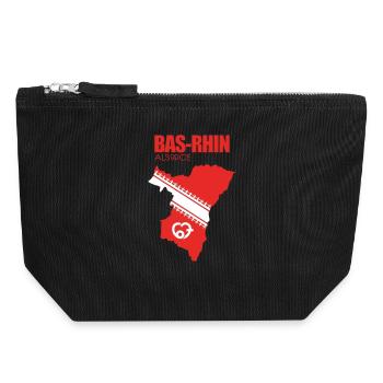 Bas-Rhin 67 - Canvas Reißverschluss-Täschchen (18 x 19 cm) - Schwarz - Vorne