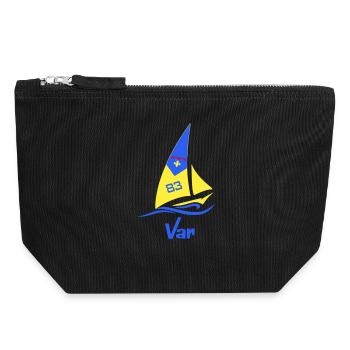 Sailboat Var 83 - Canvas Zip Pouch 18 x 19 cm - black - Front