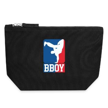 Breakdance B-Boy Streetdance Design Hip Hop Danse - Pochette zippée en toile 18 x 19 cm - noir - Devant