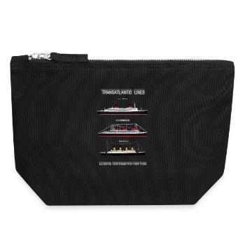 TRANSATLANTIC LINES POSTER - Canvas Zip Pouch 18 x 19 cm - black - Front