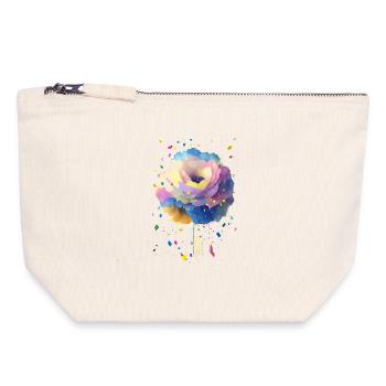 Flower - Canvas Zip Pouch 18 x 19 cm - nature - Front