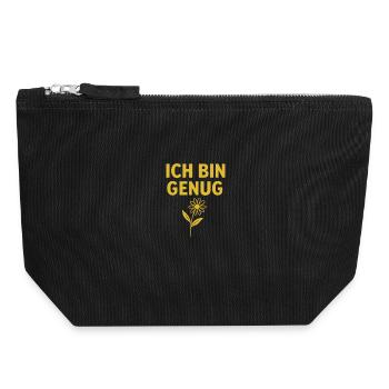 Self-care - Canvas Zip Pouch 18 x 19 cm - black - Front