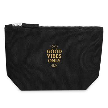 Zen Energy Positive Vibes - Canvas Zip Pouch 18 x 19 cm - black - Front