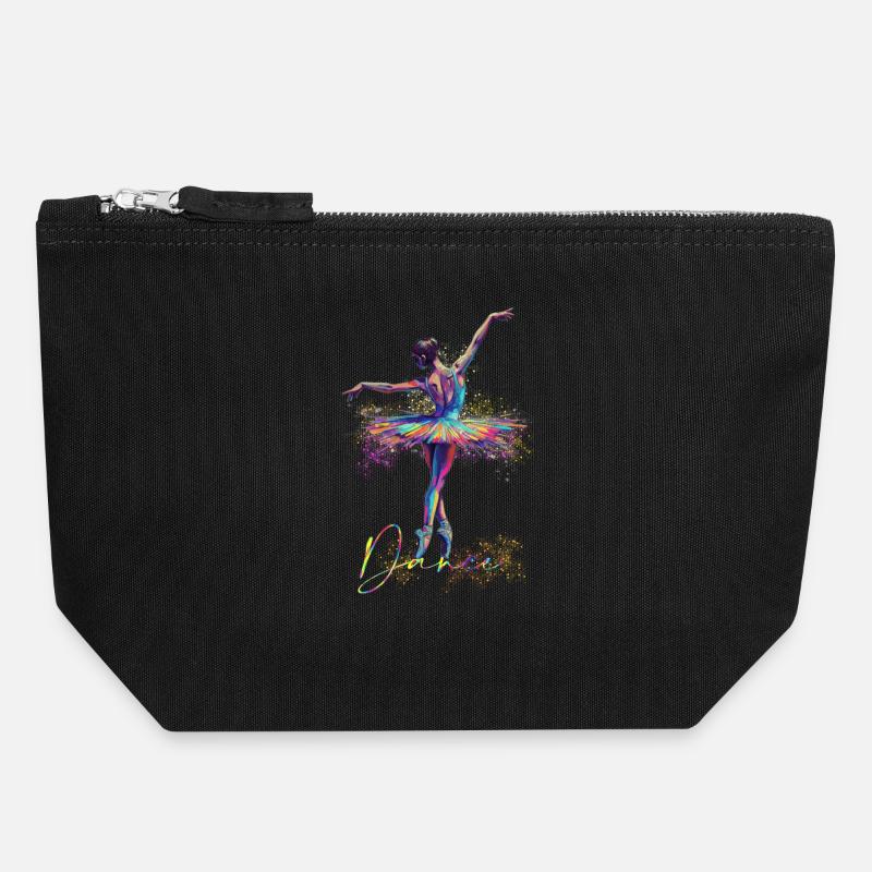 Dancer - Canvas Zip Pouch 18 x 19 cm - black