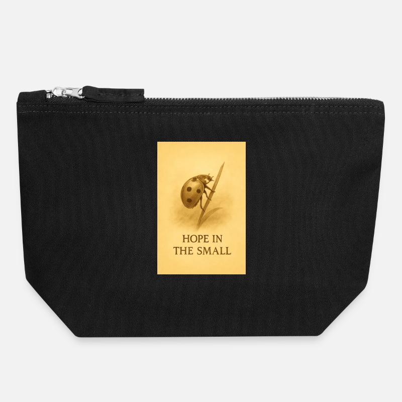 Hope in the Small - Canvas Zip Pouch 18 x 19 cm - black