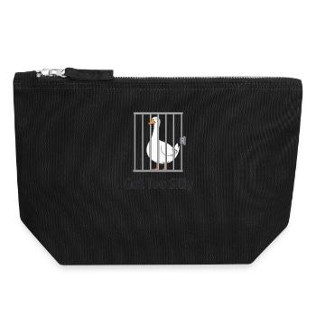 Goose – Got Too Silly - Canvas Zip Pouch 18 x 19 cm - black - Front
