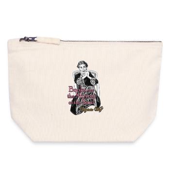 Virginia Woolf LIVRES - Pochette zippée en toile 18 x 19 cm - blanc naturel - Devant