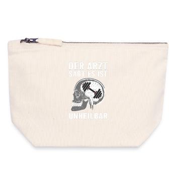 The doctor says it's incurable. X-ray brain gym - Canvas Zip Pouch 18 x 19 cm - nature - Front