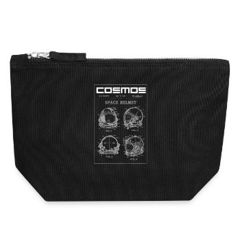 Brevet du plan de casque spatial - Pochette zippée en toile 18 x 19 cm - noir - Devant