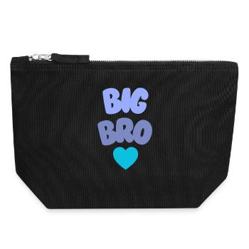 Grand frère et sœur amoureux - Pochette zippée en toile 18 x 19 cm - noir - Devant