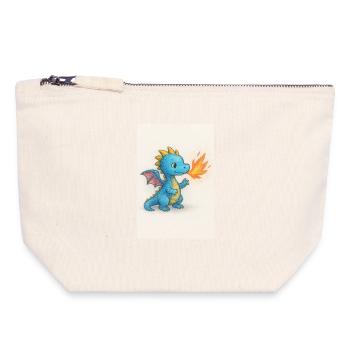 Blue Dragon Spark Breathfire - Canvas Zip Pouch 18 x 19 cm - nature - Front