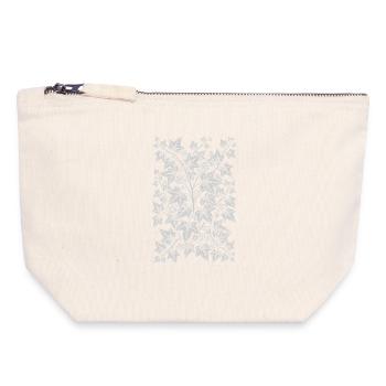 English Ivy Flowers Pattern - Canvas Zip Pouch 18 x 19 cm - nature - Front