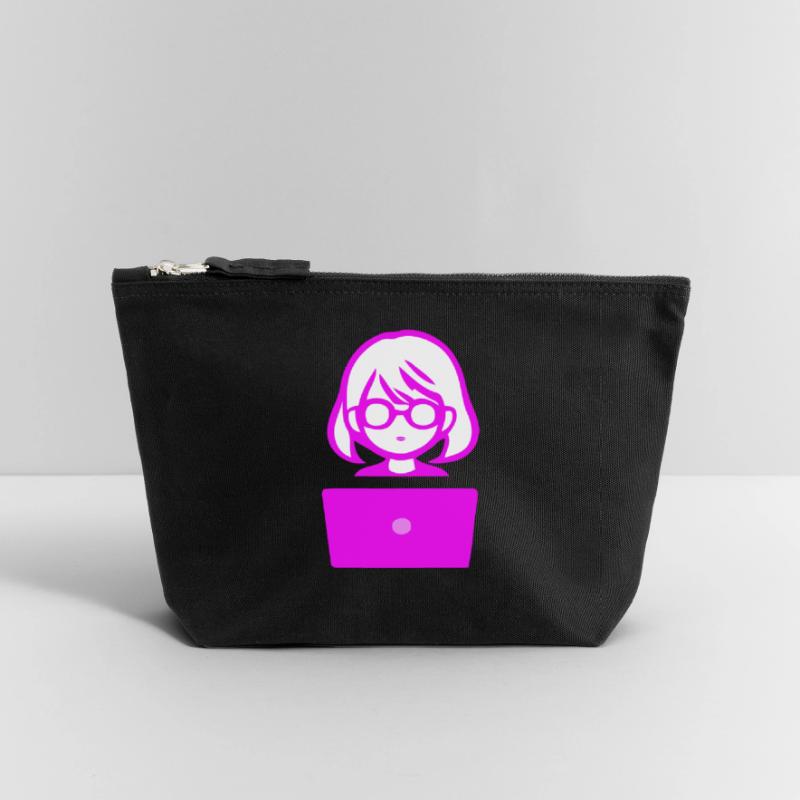 Frau mit Computer Programmierer Coder Canvas Reißverschluss-Täschchen (18 x 19 cm)