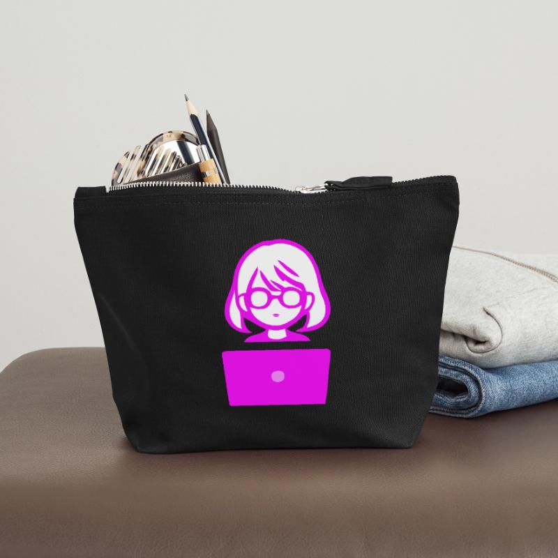 Frau mit Computer Programmierer Coder Canvas Reißverschluss-Täschchen (18 x 19 cm)