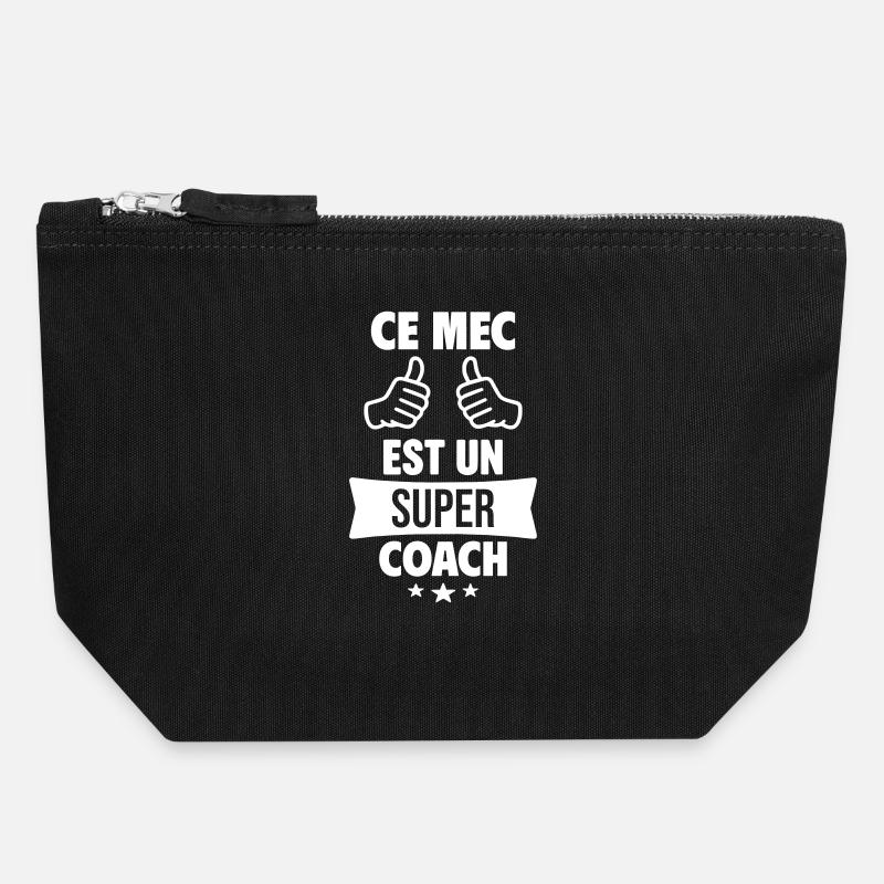 This guy is a great humor coach - Canvas Zip Pouch 18 x 19 cm - black