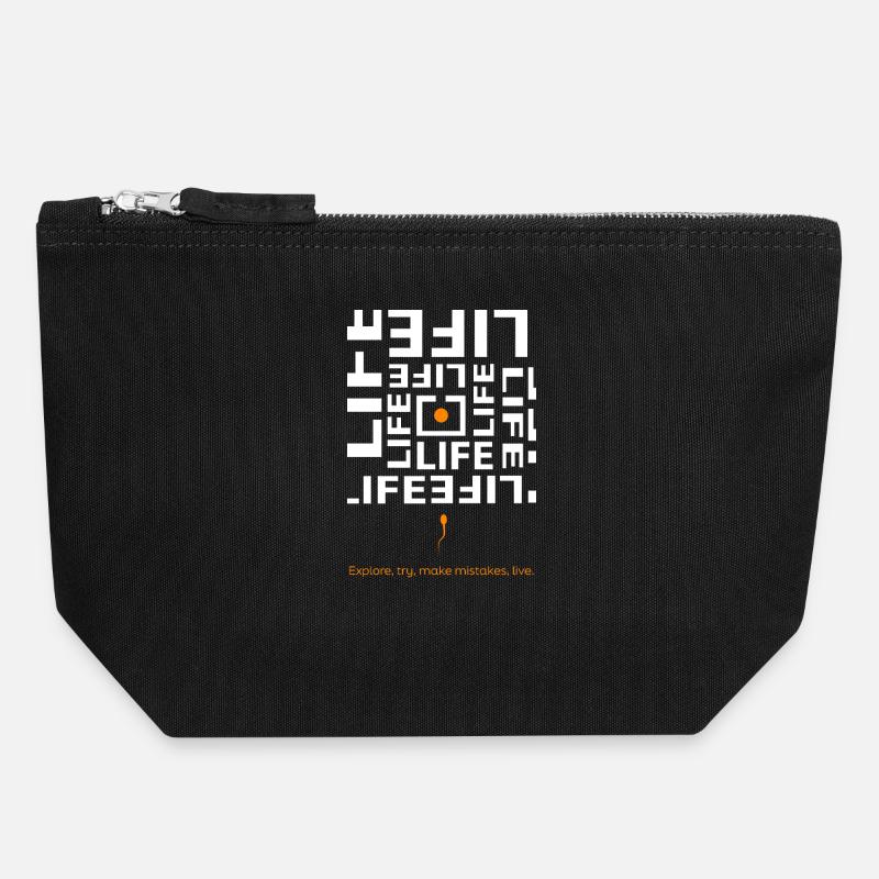Explore Cubic Lives. Your first victory. - Canvas Zip Pouch 18 x 19 cm - black