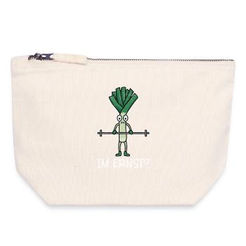 Weightlifters SERIOUSLY??? Gym Fun - Canvas Zip Pouch 18 x 19 cm - nature - Front