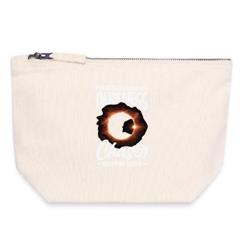 Solar eclipse 2026, August 12 - Canvas Zip Pouch 18 x 19 cm - nature - Front