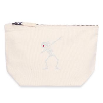 Dab skeleton kamikaze Japan Judo Karate Samurai - Canvas Reißverschluss-Täschchen (18 x 19 cm) - Naturweiß - Vorne