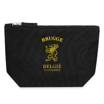 Bruges Belgium Belgium - Canvas Zip Pouch 18 x 19 cm - black - Front