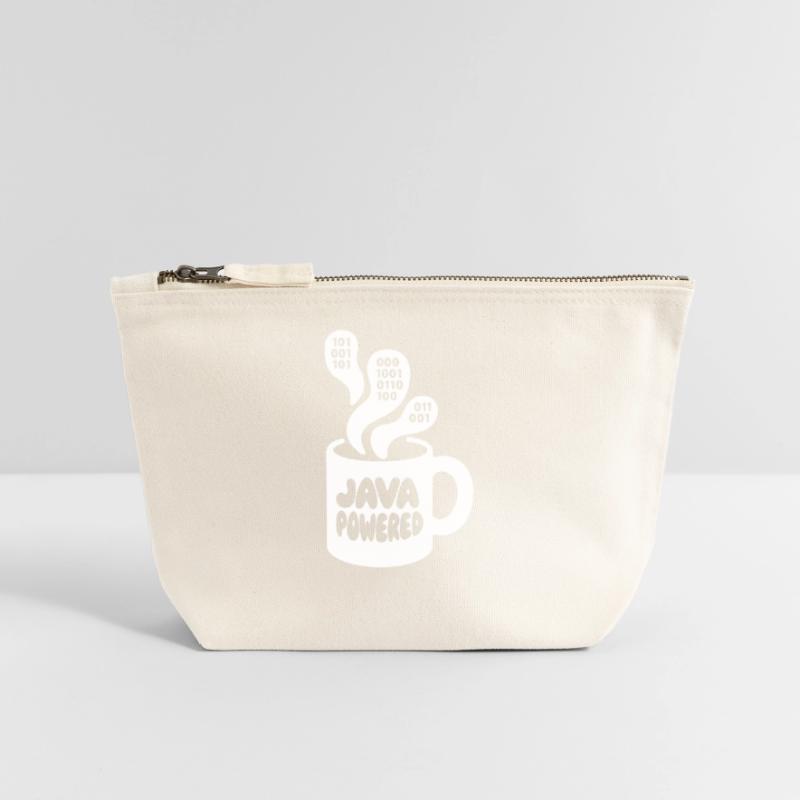Java Powered Mug: Binary Steam Canvas Reißverschluss-Täschchen (18 x 19 cm)