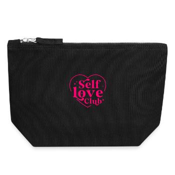 Self love club - Canvas Zip Pouch 18 x 19 cm - black - Front