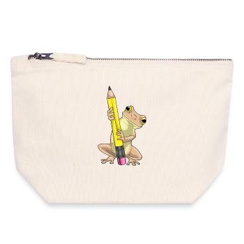 Frog Pupil Pencil School - Canvas Zip Pouch 18 x 19 cm - nature - Front